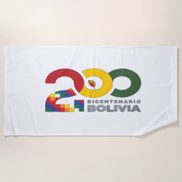 Toalha De Praia Bolivia bicentenario 200 años 