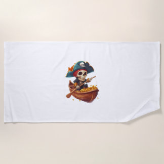Toalha De Praia Bone Buccaneer � Funny Pirate Skull
