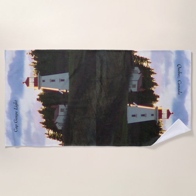 Toalha De Praia Boné Gaspe Torre de praia leve (Frente)