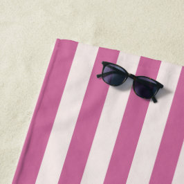 Toalha De Praia boneca cor-de-rosa | listras rosa