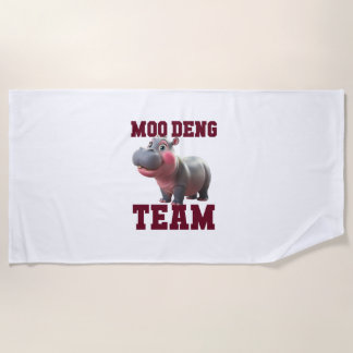 Toalha De Praia Bonita MOO DENG TEAM Baby Hippo Squad Girls Bestie