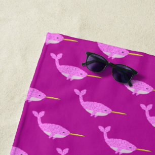 Toalha De Praia Bonito Menina Rosa Menina Narrada, Padrão