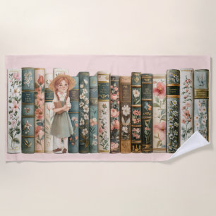 Toalha De Praia Book Lover   Anne of Green Gables   Livros Florais
