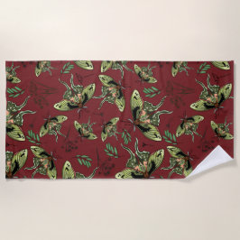 Toalha De Praia Borboleta aquosa e flor de lavanda Yoga Mat