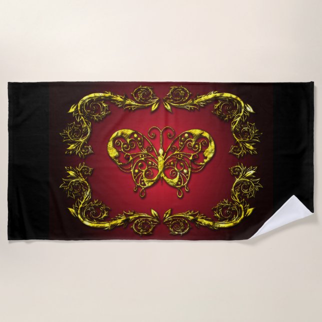 Toalha De Praia Borboleta Art 9A Beach Towel (Frente)