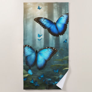 Toalha De Praia Borboleta Azul Morpho
