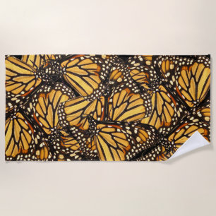 Toalha De Praia Borboleta Monarca Abstrato Beach Towel