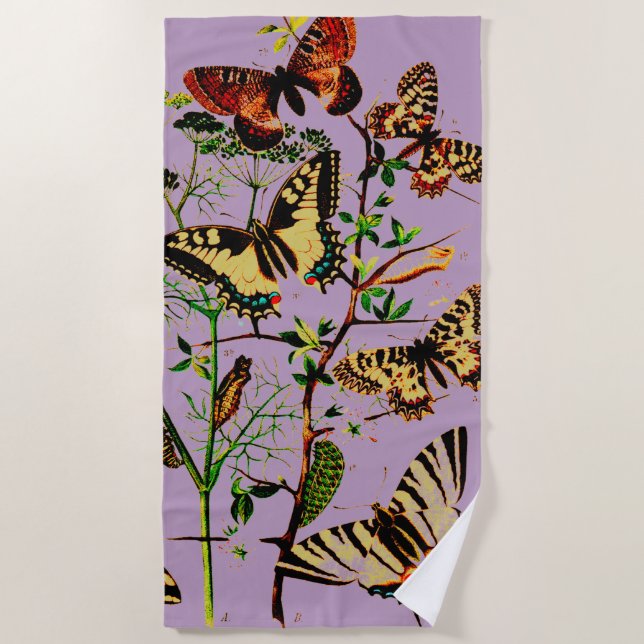 Toalha De Praia Borboletas Francesas (Frente)