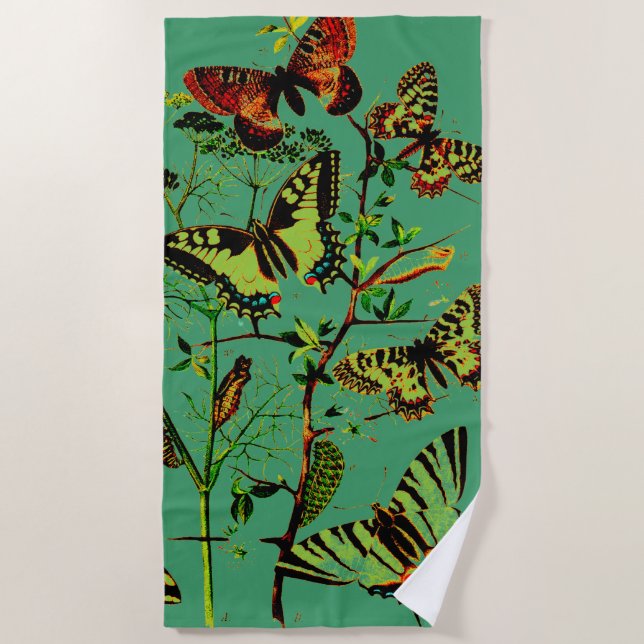 Toalha De Praia Borboletas Francesas (Frente)