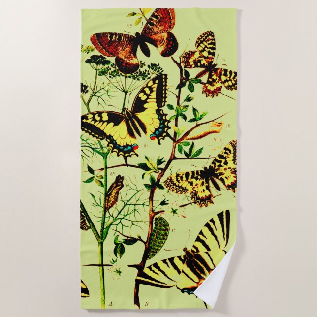 Toalha De Praia Borboletas Francesas (Frente)