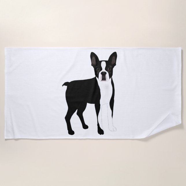 Toalha De Praia Boston Terrier Beach Towel (Frente)