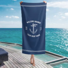 Bote de boas-vindas personalizado Azul Marinho