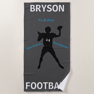 Toalha De Praia Boys Football First Down Touchdown Beach Towel