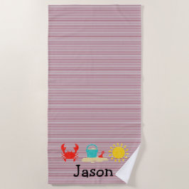 Toalha De Praia Boys Watercolor Beach Trio Beach Towel