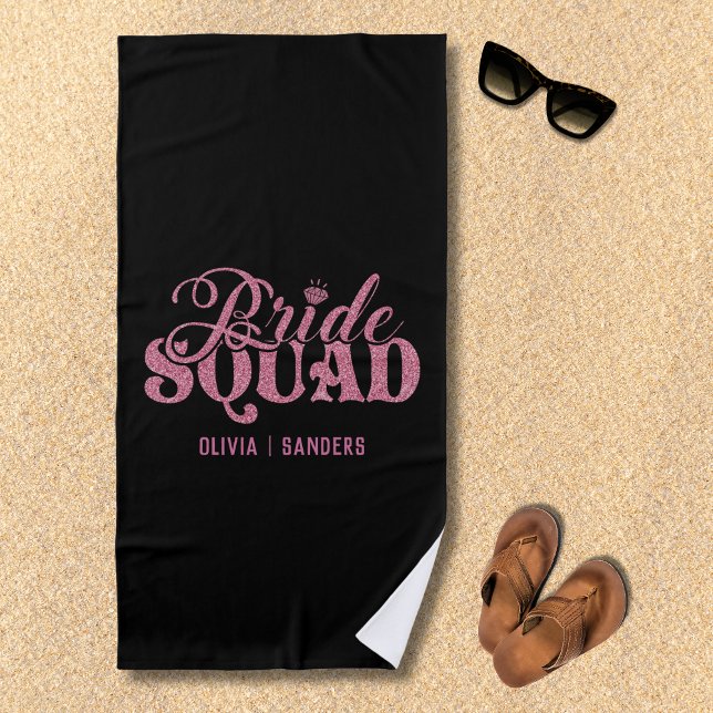 Toalha De Praia Bride Squad - Girls Weekend Party (Criador carregado)