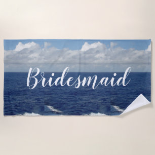 Toalha De Praia Bridesmaid Ocean Waves Beach Towel