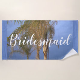 Toalha De Praia Bridesmaid Palm Trees Beach Towel