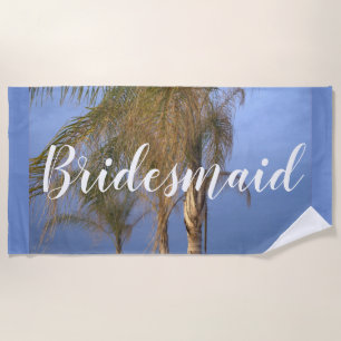 Toalha De Praia Bridesmaid Palm Trees Beach Towel
