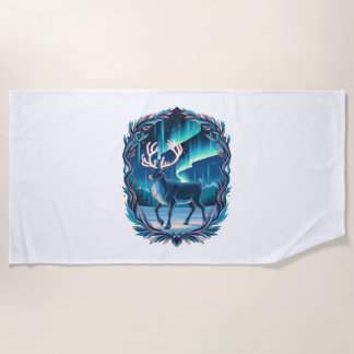 Toalha De Praia Brilho de Reindeer Mágico