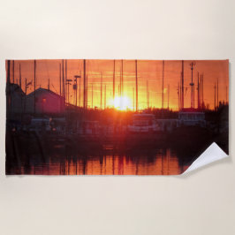 Toalha De Praia Brilho Sunset em Water Beach Towel