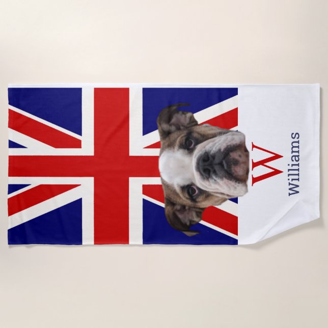 Toalha de praia BRITISH BULLDOG (Frente)