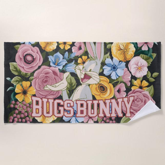 Toalha De Praia BUGS BUNNY™ Floral Embroidery Graphic (Frente)