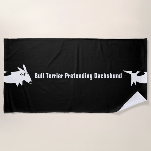 Toalha De Praia Bull Terrier Dachshund (Frente)