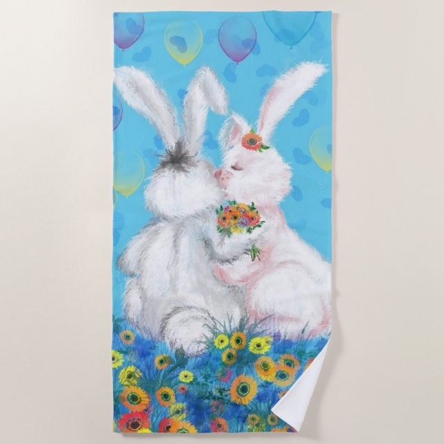 Toalha De Praia Bunny Beach Towel - Hug (Frente)