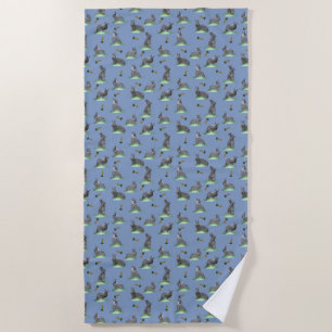 Toalha De Praia Bunny Carrot Craze Beach Towel (Azul)