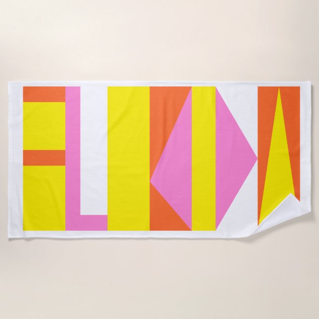 Toalha De Praia BurkayCouture "Florida" Quality Beach Towel (Frente)