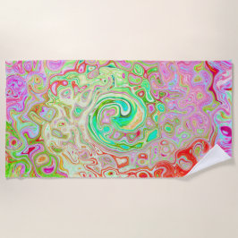 Toalha De Praia Cabeça de Abstrato retrógrada do pasto verde