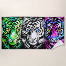 Cabeças de Tigre Realistas - Legal Torre de Praia