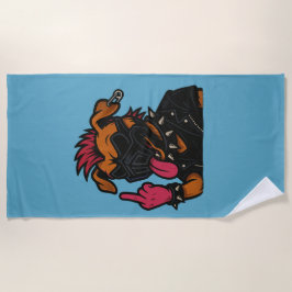 Toalha de praia cachorro maluco