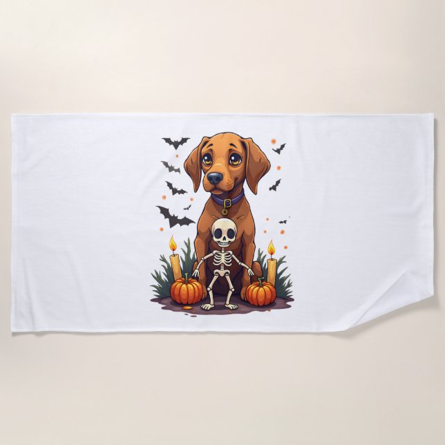Toalha De Praia Cachorro Voodoo Vizsla (Frente)