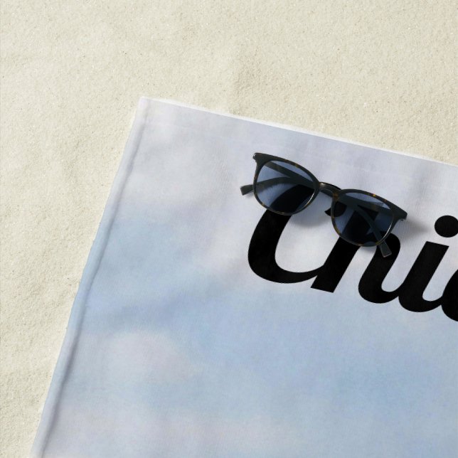 Toalha De Praia Cais do Marinho Skyline Chicago e Hancock (In Situ)