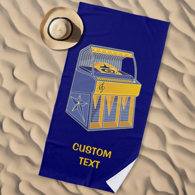Toalha De Praia Caixa de Som Retrô (Criador carregado)