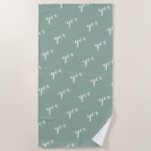 Caligrafia Verde Sage Nome Personalizado Repetido
