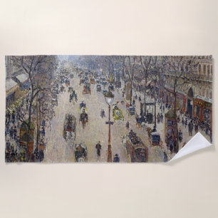 Toalha De Praia Camille Pissarro - Boulevard Montmartre, manhã