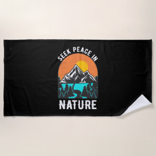Toalha De Praia Caminhar Pela Paz Na Natureza
