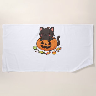 Toalha De Praia Camisa de Gatinho de Abóbora Essencial