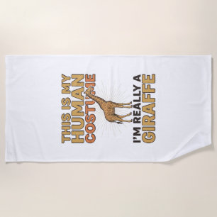 Toalha De Praia Camisa de gravura vintage de fantasia humana de gi