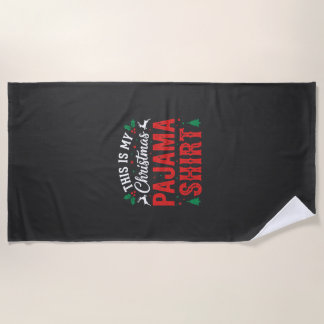 Toalha De Praia Camisa de Pijama de Natal Festa Divertida