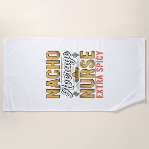 Toalha De Praia Camisa Vintage Nacho Average Nurse Extra Spicy Des
