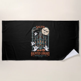 Toalha De Praia Camiseta de Halloween do Bicho-Papão da Biblioteca
