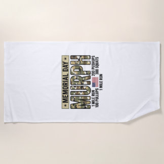 Toalha De Praia Camiseta Vetorial Vintage de Treino de Murph do Di