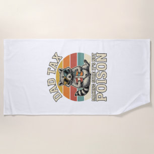 Toalha De Praia Camiseta Vintage de Design Engraçado de Papai Tax