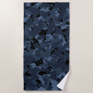 Toalha De Praia Camo da meia-noite