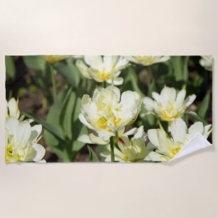 Toalha De Praia Campo de tulipas brancas Foto