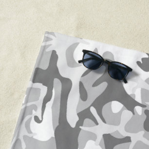 Toalha De Praia Camuflagem de Cinzas de inverno, Militar, Exército