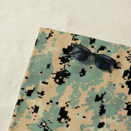 Toalha De Praia Camuflagem Digital – Padrão de camuflagem Tan-Verd